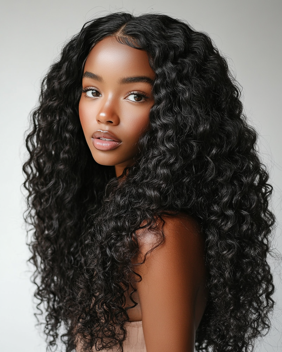 Raw Indian Curly Quad Set